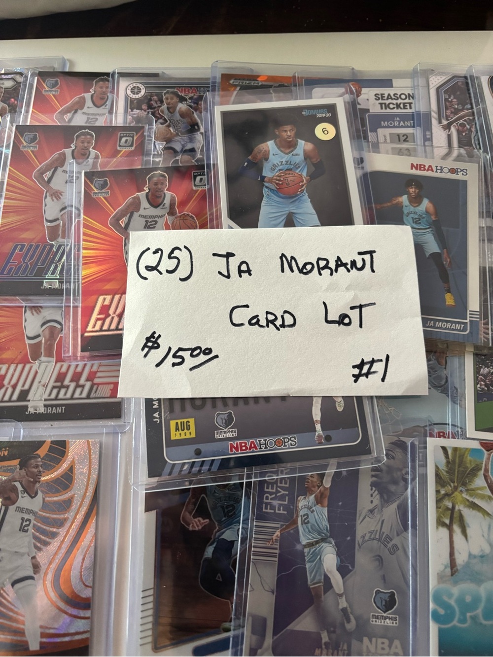 Ja Morant Trading Card Lot - Blue Collection